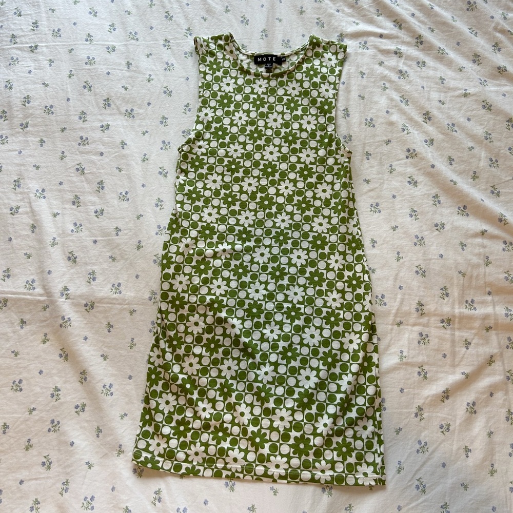 Motel Rocks Green Geometric Mini Dress